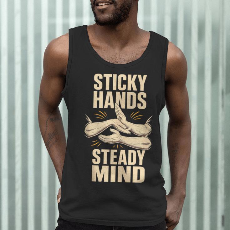 Sticky Hands Steady Mind Muay Thai Boxing Sleeveless Men Tank Top
