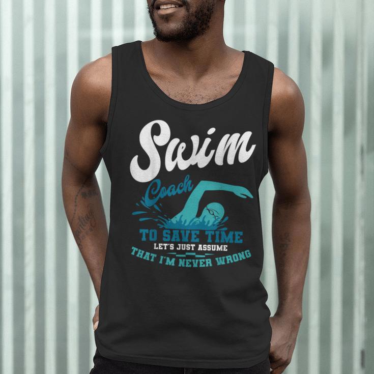 Swim Coach Swimming Lesson Sport Professional Instructor Men Tank Top