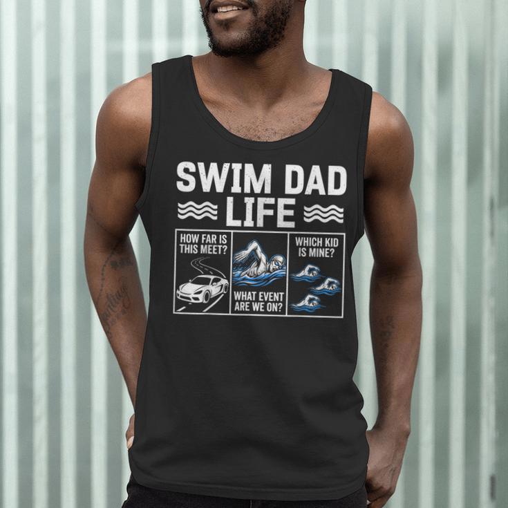 Swim Dad Life Swimmer Father's Day Swimming Daddy Men Tank Top