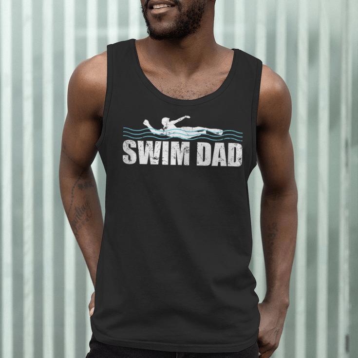 Swim Dad Support Swimming Father Sport Men Tank Top