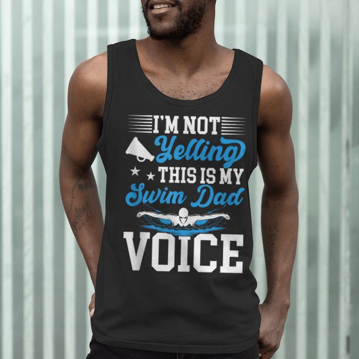Swim Dad Voice Swimming Dad Of A Swimmer Father Men Tank Top