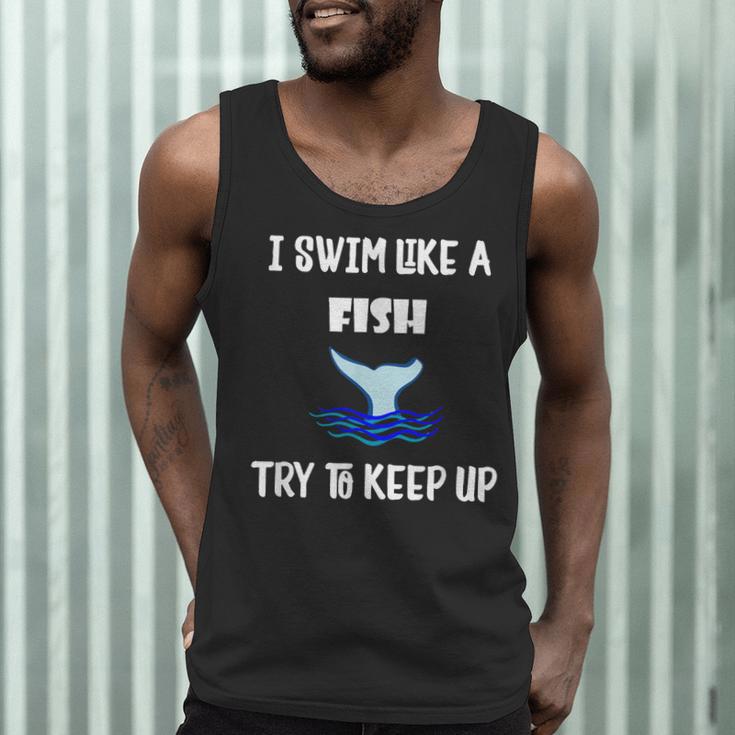 Swim Like a Fish Swimming Sport ExerciseShirt Dk Men Tank Top Swim Like a Fish Swimming Sport ExerciseShirt Dk Men Tank Top