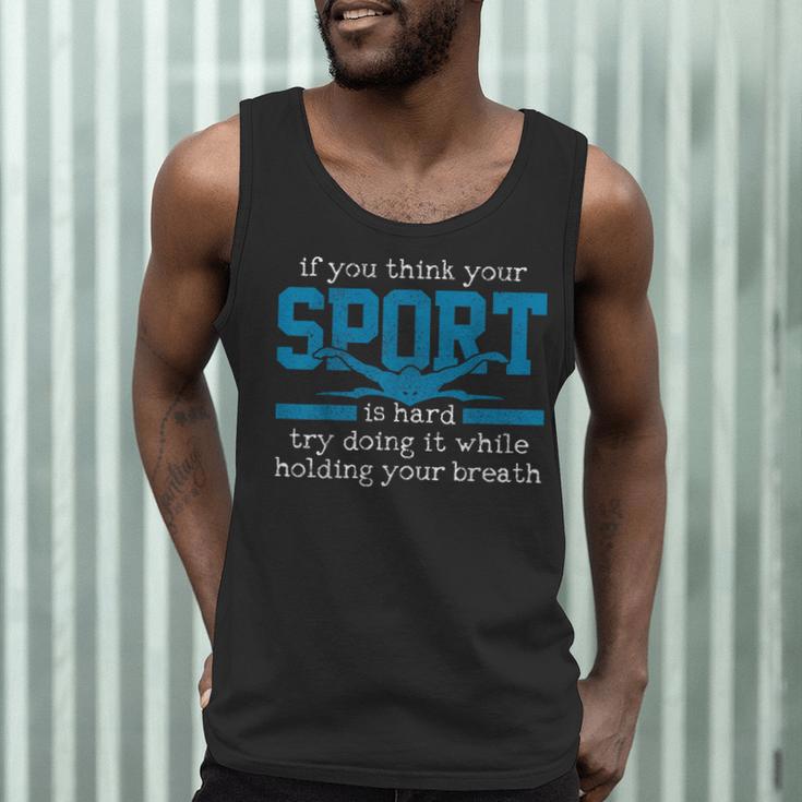Swimmer Swimming Sports Quote Men Tank Top