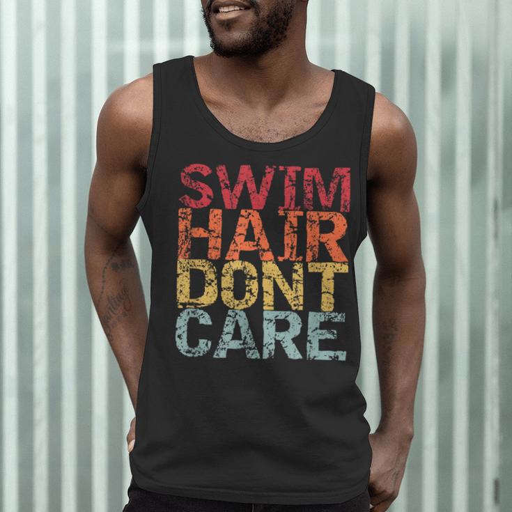 Swimming Pool Diving Sport Swimmer Swim Hair Dont Care Men Tank Top