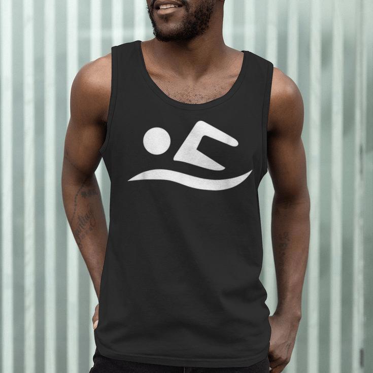 Swimming Silhouette Logo Men Tank Top