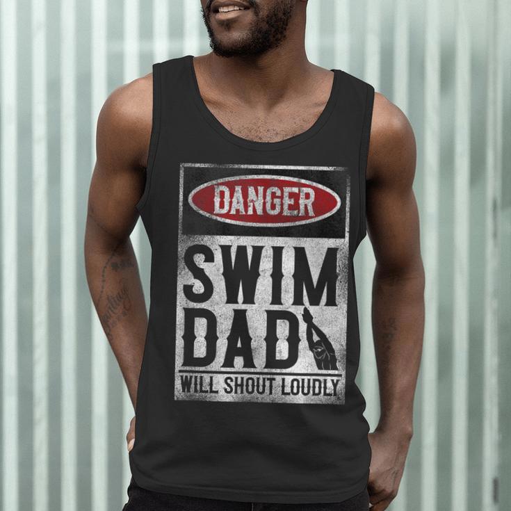 Swimming Swimmer DANGER Swim Dad Men Tank Top Swimming Swimmer DANGER Swim Dad Men Tank Top