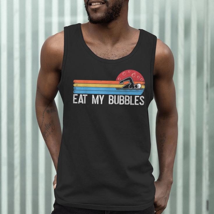Swimming Swimmer Eat My Bubbles Swim Retro Men Tank Top Swimming Swimmer Eat My Bubbles Swim Retro Men Tank Top