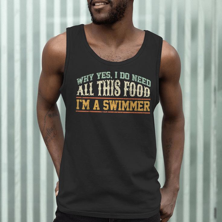 Swimming Swimmer Eating Swim Men Tank Top