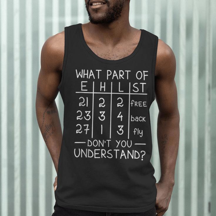 Swimming Swimmer What Part Don't You Understand Swim Team Men Tank Top Swimming Swimmer What Part Don't You Understand Swim Team Men Tank Top