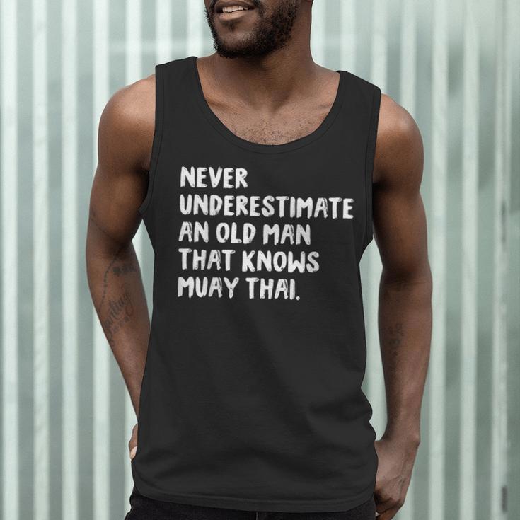 Never Underestimate An Old Man That Knows Muay Thai Men Tank Top