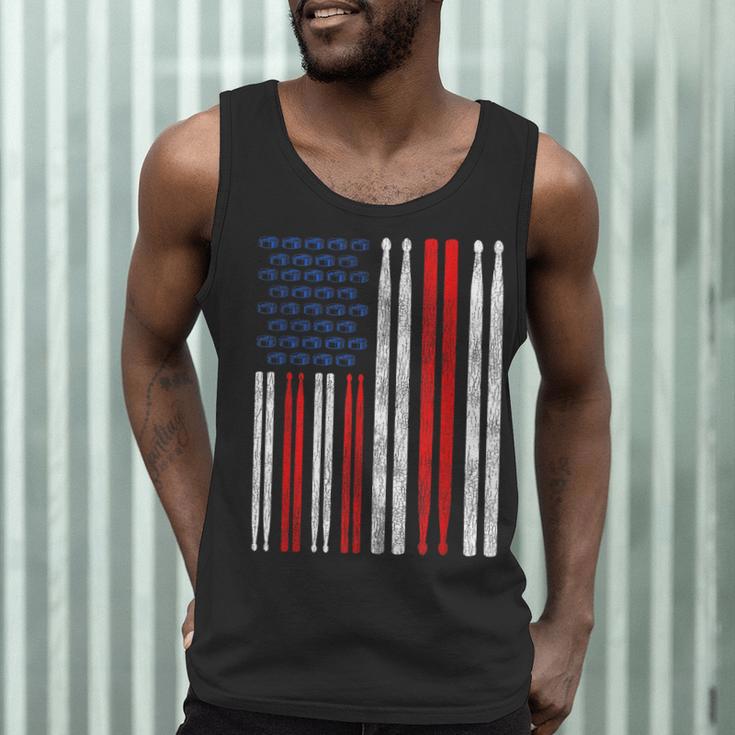 USA Flag Drumsticks Drum Kit Men Tank Top USA Flag Drumsticks Drum Kit Men Tank Top