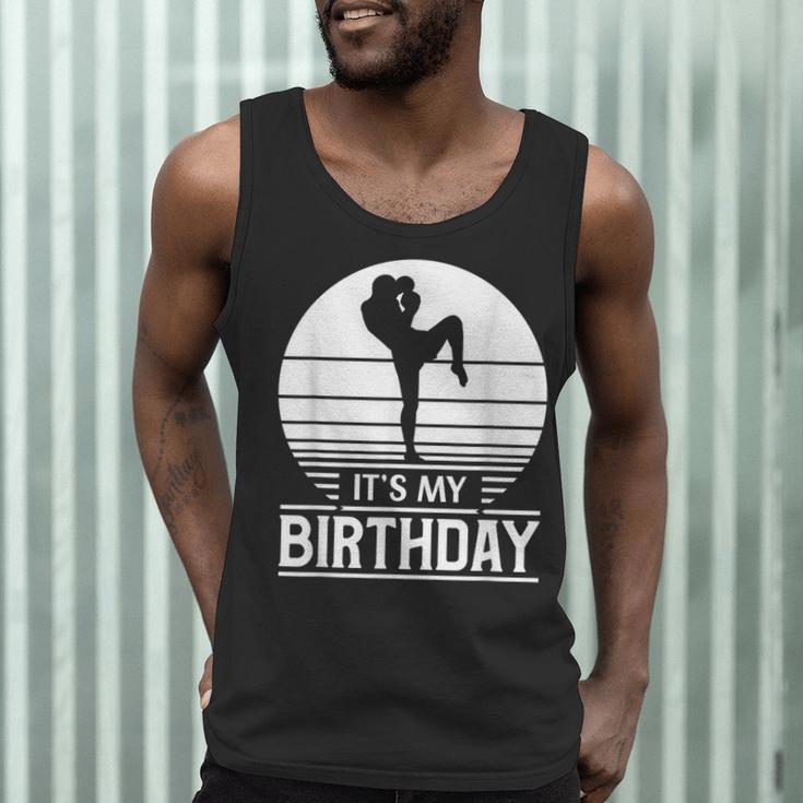 Vintage Birthday Shirt Muay Thai Kickboxer Its My Birthday Men Tank Top Vintage Birthday Shirt Muay Thai Kickboxer Its My Birthday Men Tank Top