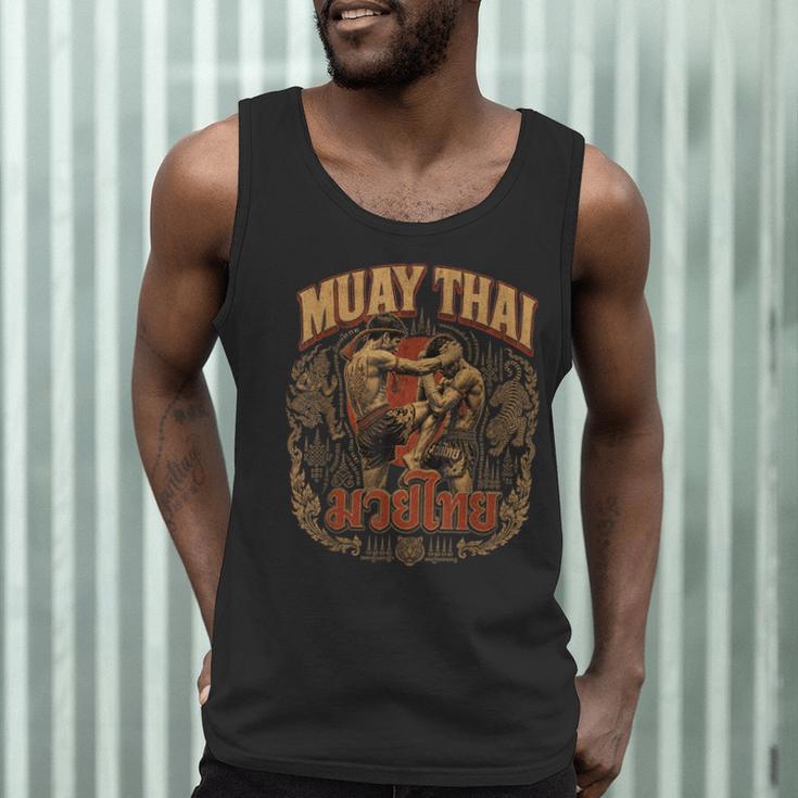 Vintage Muay Thai Thai Boxing Nak Muay Fighter Art Men Tank Top Vintage Muay Thai Thai Boxing Nak Muay Fighter Art Men Tank Top