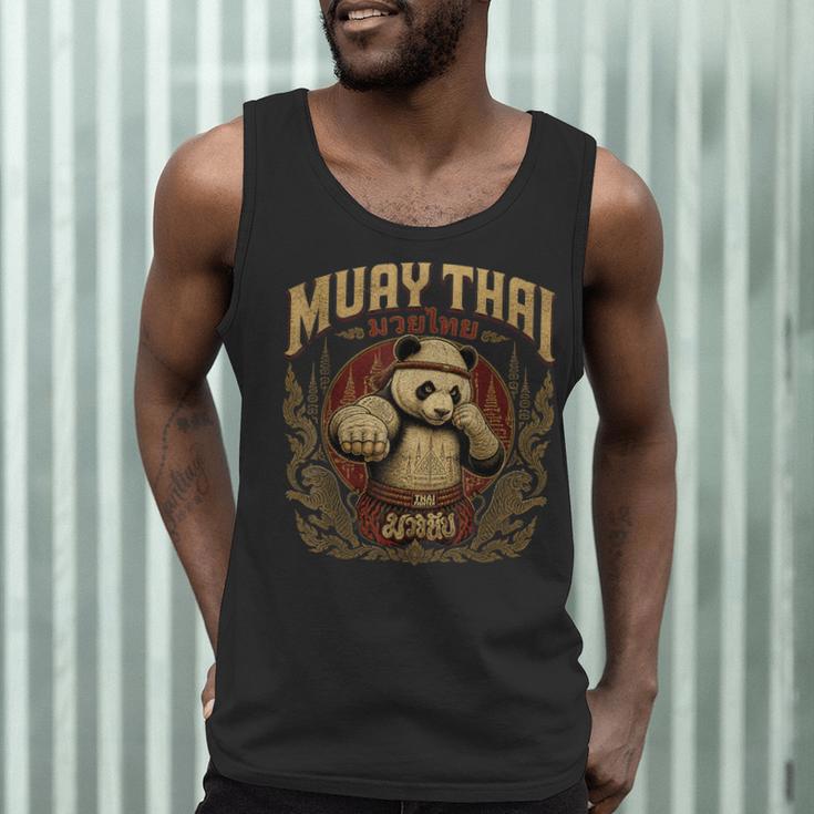 Vintage Muay Thai Gym Thai Boxing Training Fighter Panda Men Tank Top