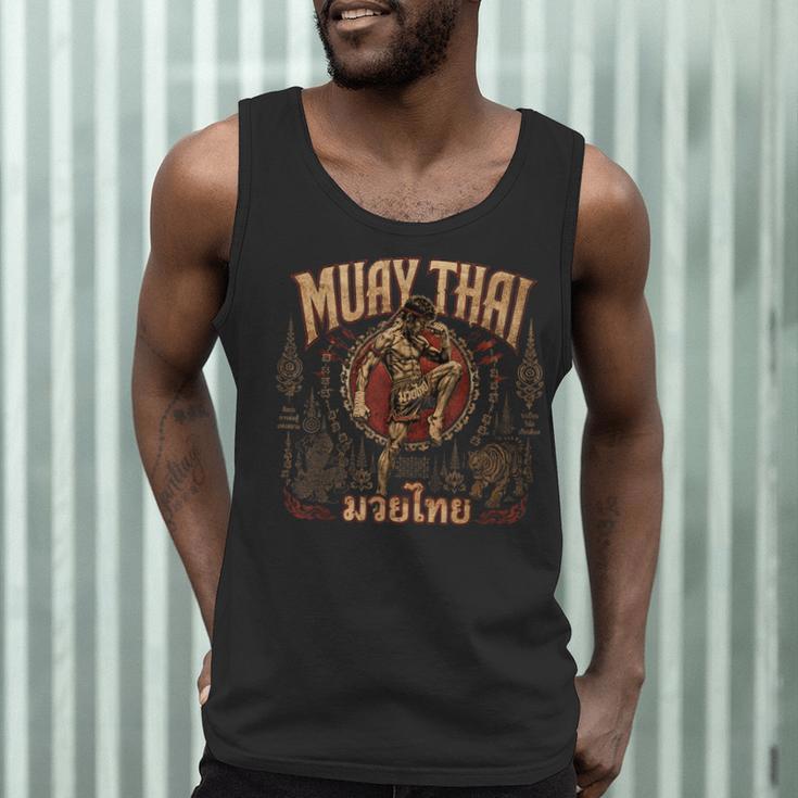 Vintage Muay Thai Wai Kru Thai Boxing Ritual Art Men Tank Top