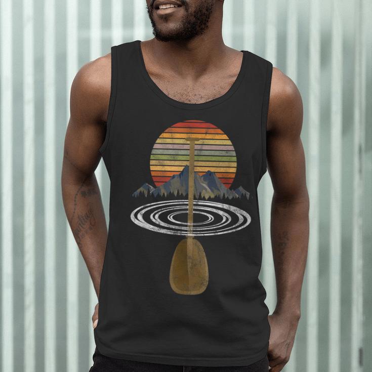 Vintage Retro Canoe Paddle & Mountains Rafting Men Tank Top Vintage Retro Canoe Paddle & Mountains Rafting Men Tank Top