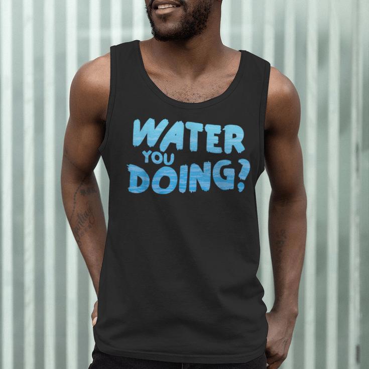 Water You Doing Sea Swimming Swimming Pool Men Tank Top