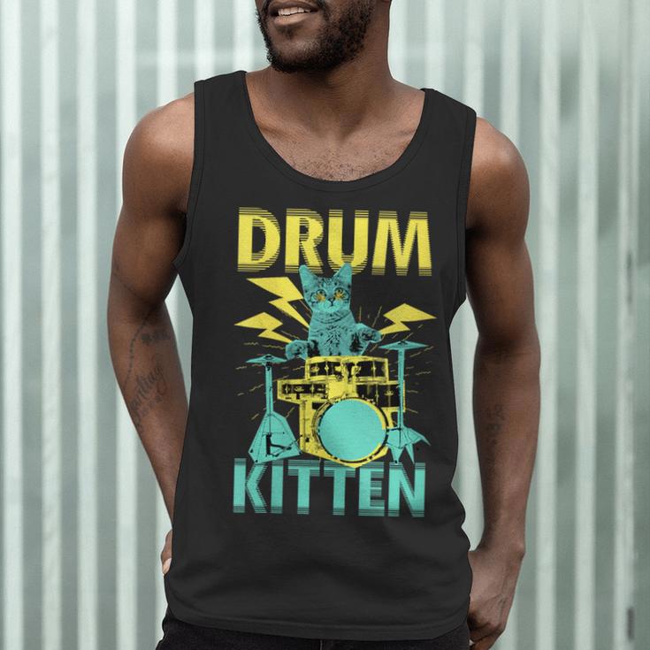 Women's Cute Drummer Cat Drum Kitten Men Tank Top Women's Cute Drummer Cat Drum Kitten Men Tank Top