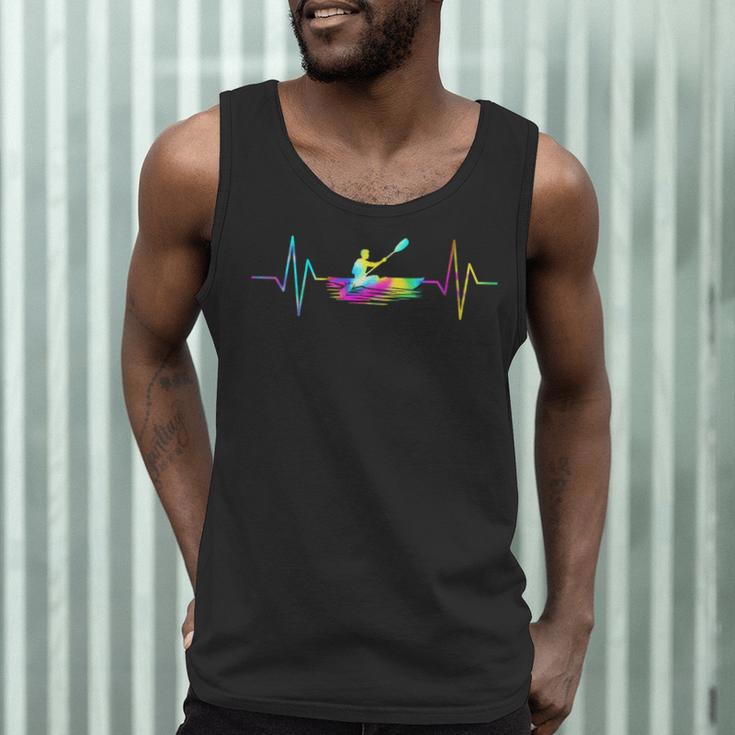 Women's Kayaking Heartbeat Tie Dye Canoe Boating Kayaks Men Tank Top