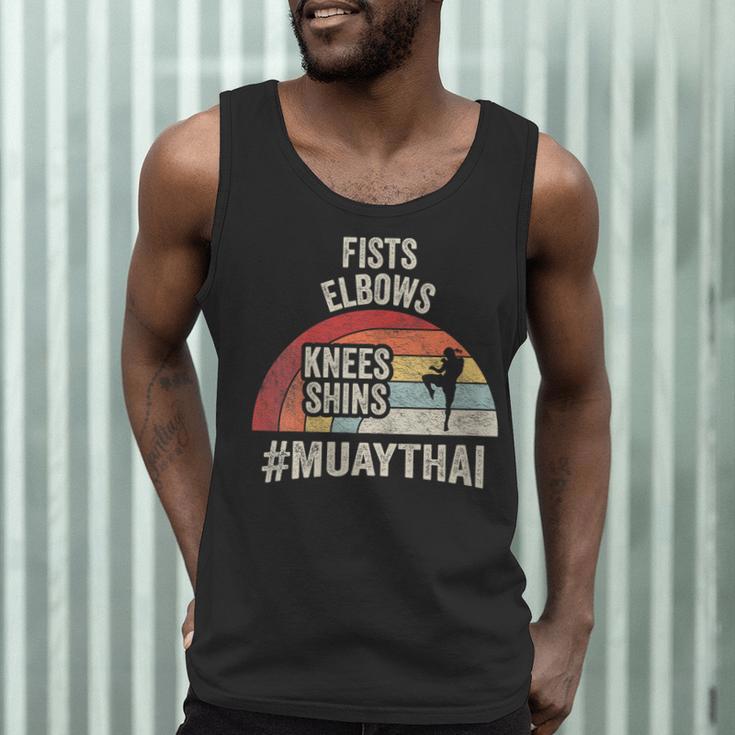 Women's Retro Muay Thai Martial Arts Fighter Graphic Men Tank Top