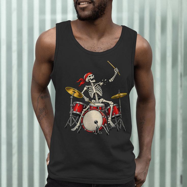 Women's Skeleton Drummer Skull Drum Kit Halloween Men Tank Top Women's Skeleton Drummer Skull Drum Kit Halloween Men Tank Top