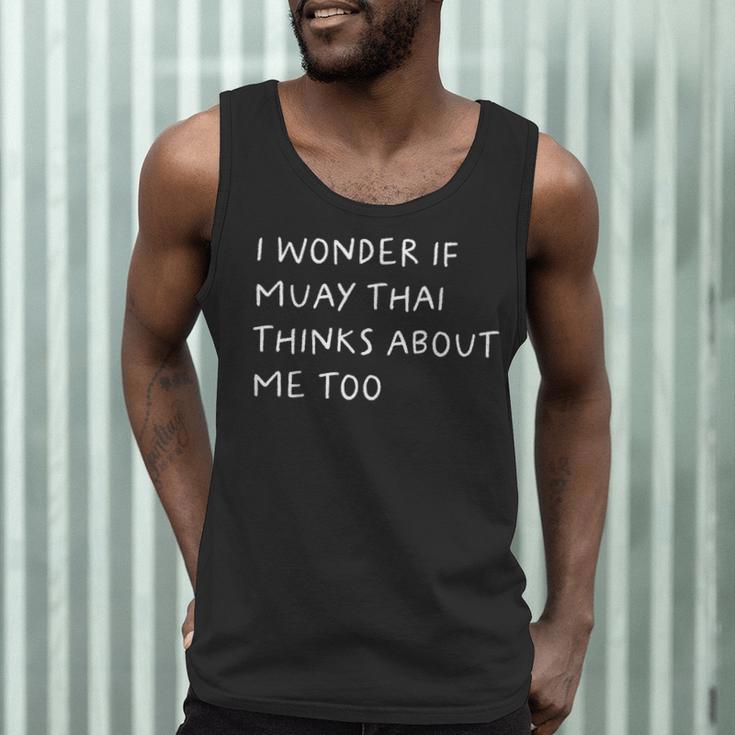I Wonder If Muay Thai Thinks About Me Too Men Tank Top I Wonder If Muay Thai Thinks About Me Too Men Tank Top