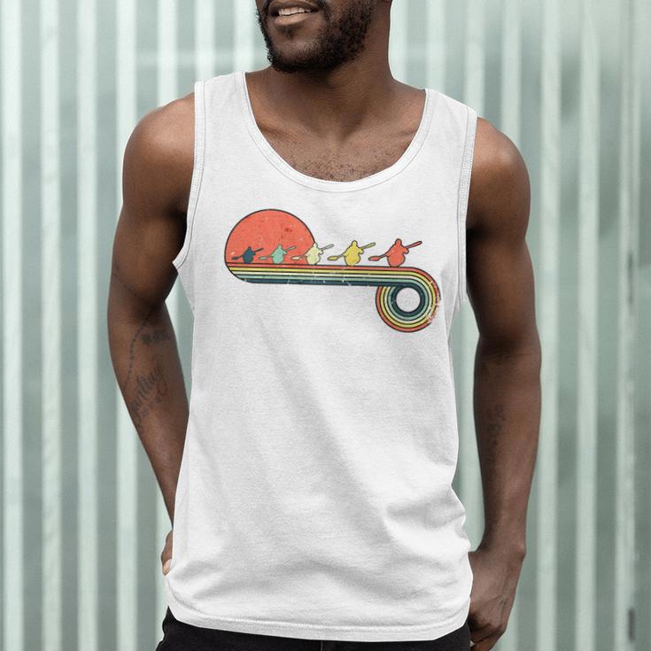 Canoe Retro Vintage Sunset Rainbow Raglan Baseball Tee Men Tank Top