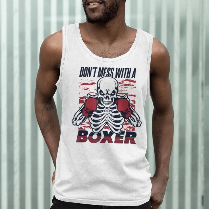 Don't Mess With A Boxer Kickboxer Fan Muay Thai Boxing Men Tank Top