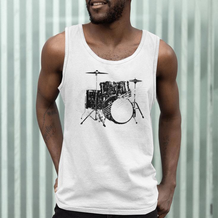 Drum Kit Drummer Band Musical Instrument Rock Music Raglan Baseball Tee Men Tank Top Drum Kit Drummer Band Musical Instrument Rock Music Raglan Baseball Tee Men Tank Top