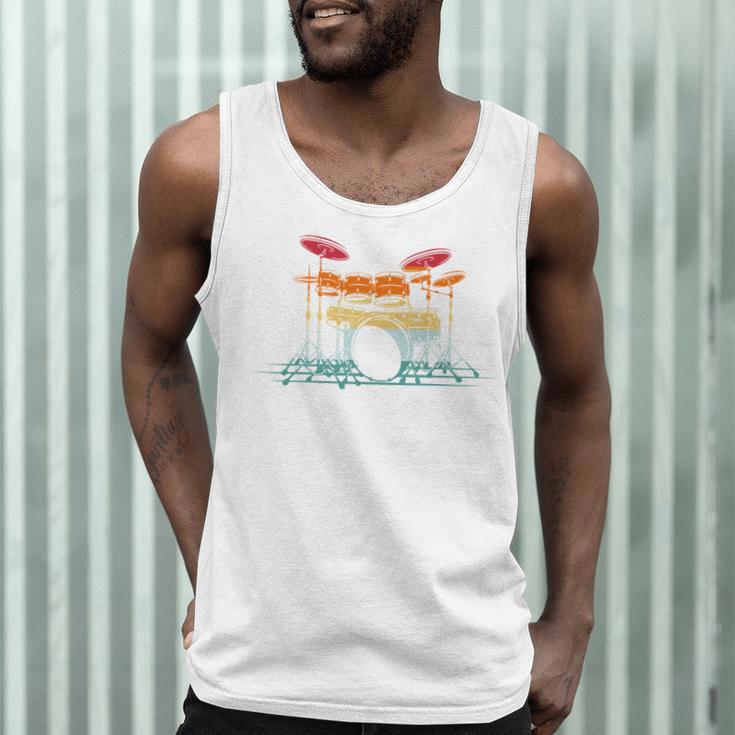 Drum Kit Musical Retro Instrument Musician Men Tank Top Drum Kit Musical Retro Instrument Musician Men Tank Top
