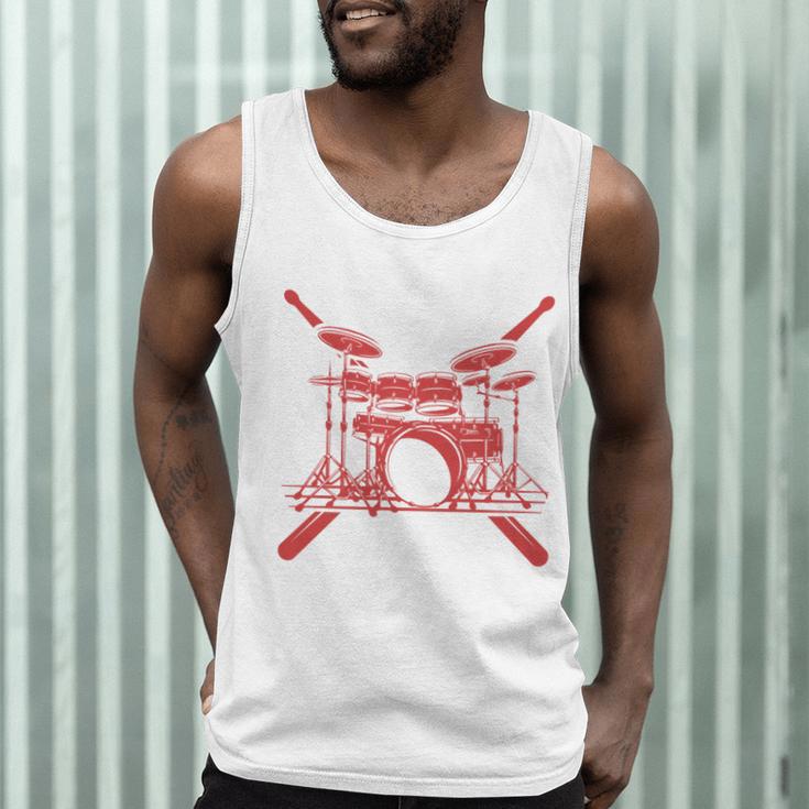 Drum Kit Percussion For Drummer Percussionist Musician Men Tank Top