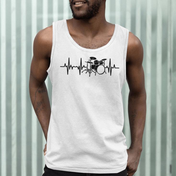 Drum Kit Pulse Line Rock Artist Drum Set Sweatshirt Men Tank Top Drum Kit Pulse Line Rock Artist Drum Set Sweatshirt Men Tank Top