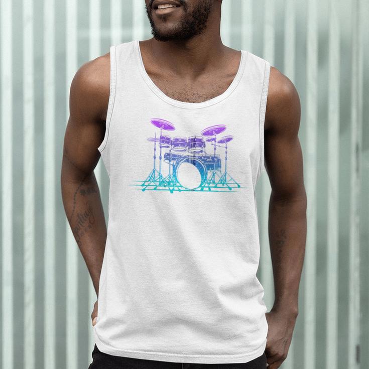 Drum Kit Set Drummer Zip Men Tank Top Drum Kit Set Drummer Zip Men Tank Top