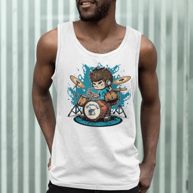 Drum Set Drumming Drummers Drum Kits Music Raglan Baseball Tee Men Tank Top