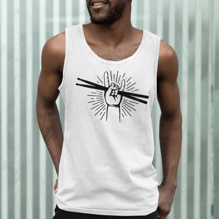 Drummer Drum Kit Rock & Roll Music Drummer Men Tank Top