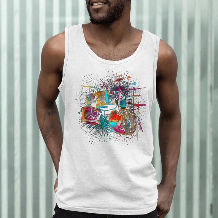 Drums Pop Art Drummer Drum Kit Men Tank Top Drums Pop Art Drummer Drum Kit Men Tank Top