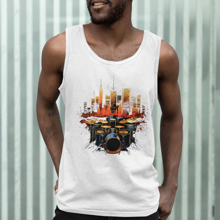 Drumset Drum Kit Music Drummer Drumming Raglan Baseball Tee Men Tank Top Drumset Drum Kit Music Drummer Drumming Raglan Baseball Tee Men Tank Top