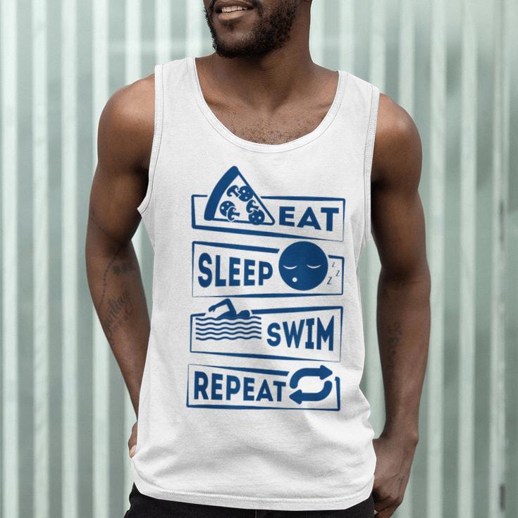 Eat Sleep Swimming Repeat Swimming Men Tank Top Eat Sleep Swimming Repeat Swimming Men Tank Top