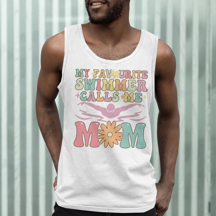 Favourite Swimmer Calls Me Mom Swimming Mom Female Swimmer Men Tank Top