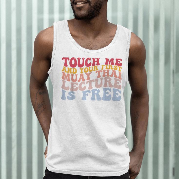Your First Muay Thai Lecture Is Free Thai Boxing Trainer Men Tank Top