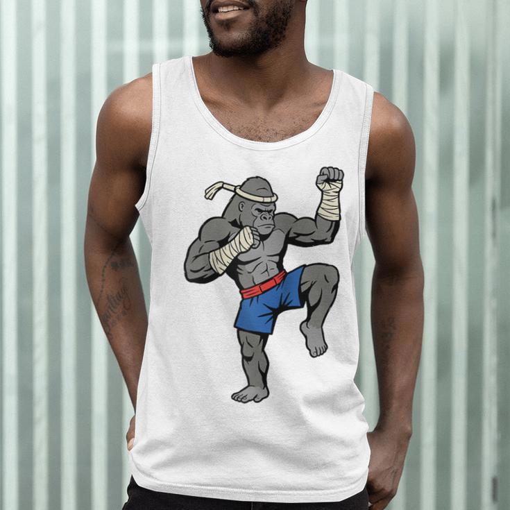 Gorilla Muay Thai Combat Sport Fighter Martial Arts 8 Limbs Raglan Baseball Tee Men Tank Top