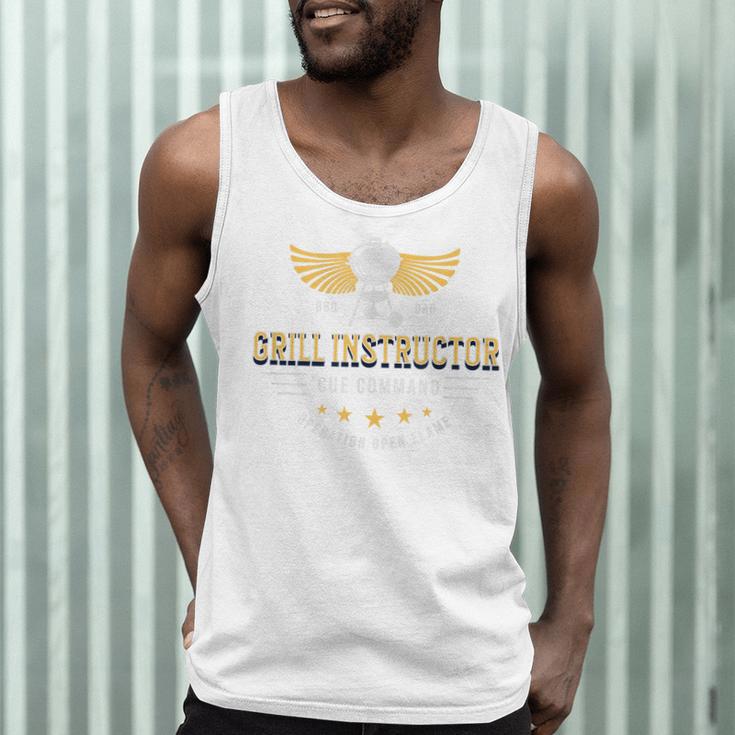 Grill Instructor BBQ Dad – 'Cue Command Op Open Flame Father Men Tank Top