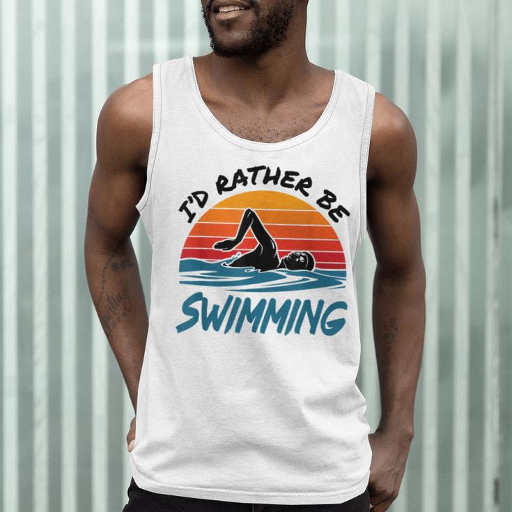 I'd Rather Be Swimming Retro Swim Swimmer Men Tank Top I'd Rather Be Swimming Retro Swim Swimmer Men Tank Top