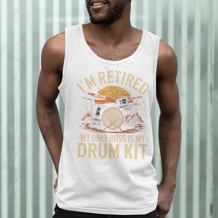 I'm Retired My Only Boss Is My Drum Kit Drums Drummer Men Tank Top