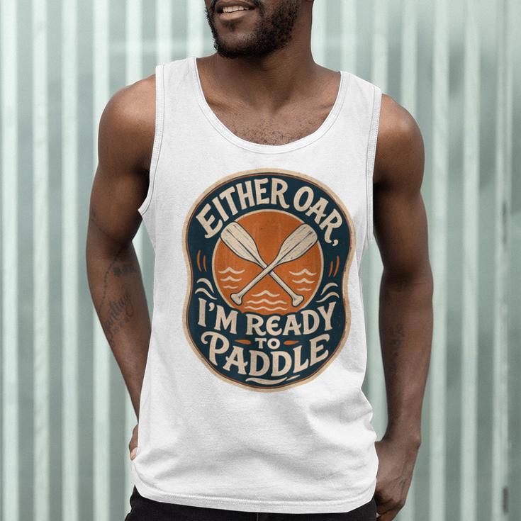 Kayak Canoe Paddle Either Oar Men Tank Top