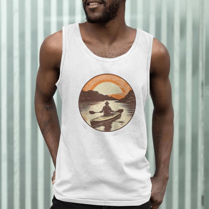 Kayak Kayaker Canoes-Boating Water-Paddle Canadier-Canoe Raglan Baseball Tee Men Tank Top