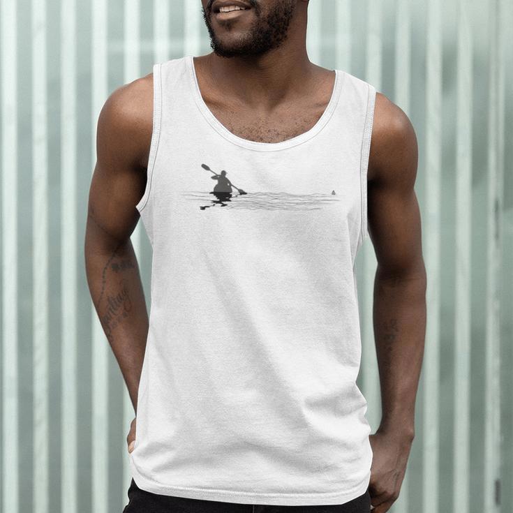 Kayaking Graphic Kayak Figure Kayaker Canoe Paddling Men Tank Top