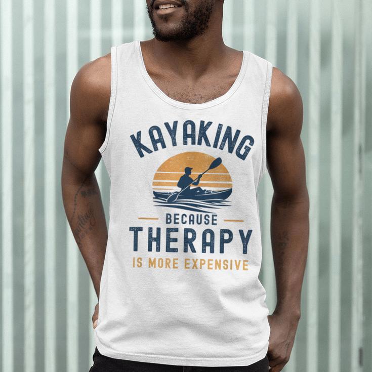 Kayaking Therapy Kayaker Canoe Paddle Lake River Men Tank Top Kayaking Therapy Kayaker Canoe Paddle Lake River Men Tank Top