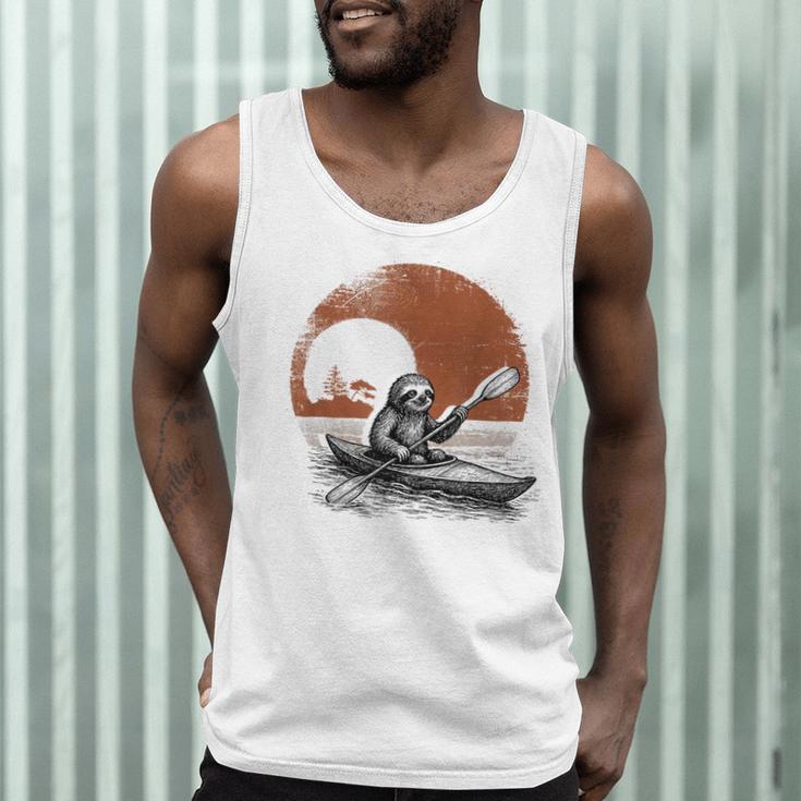 Kayaking Sloth Kayak Kayaker Canoe Paddling Men Tank Top