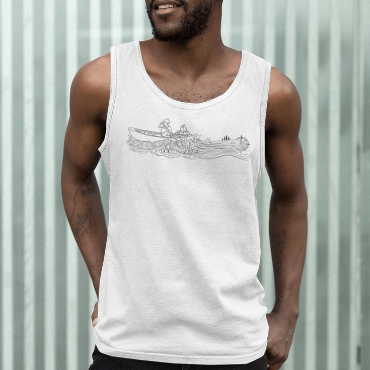 Minimalist Canoeing Water River Canoe Men Tank Top